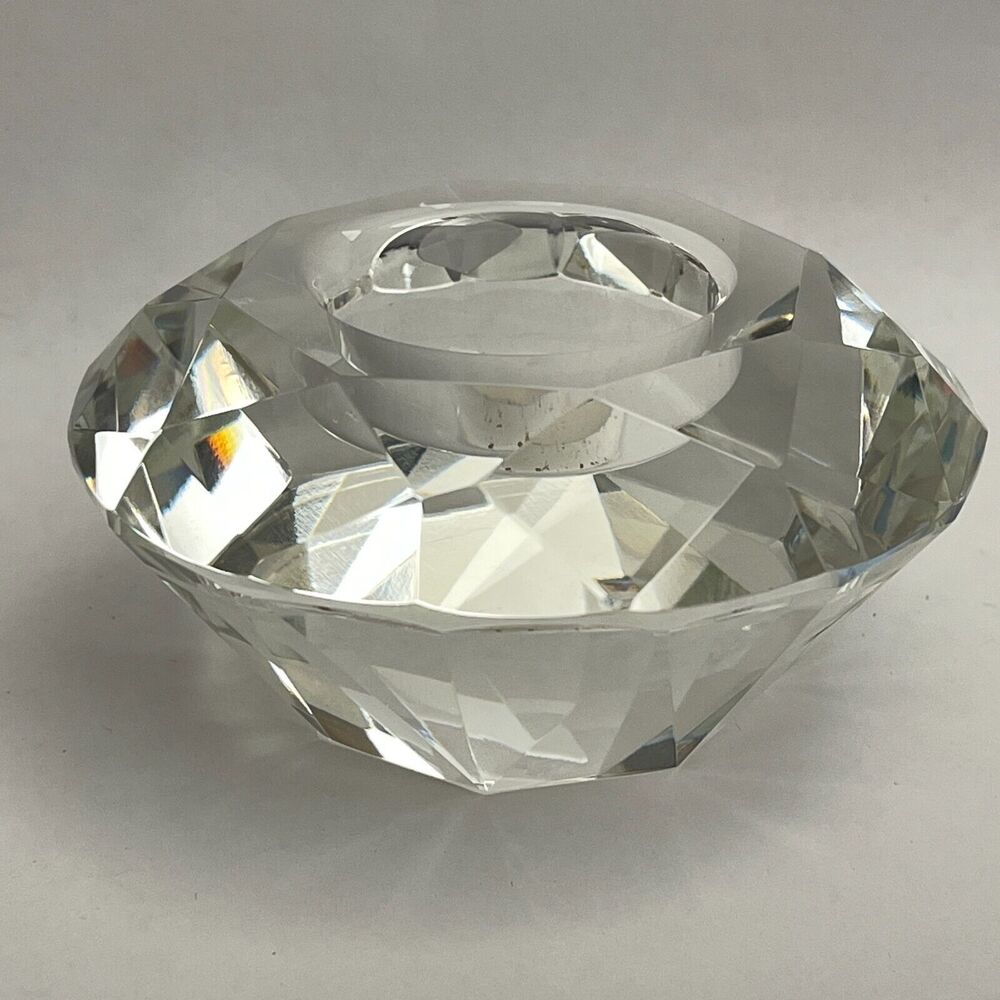 Votive‎ Candle Crystal Holder 1 7/8" high x 3 7/8" across